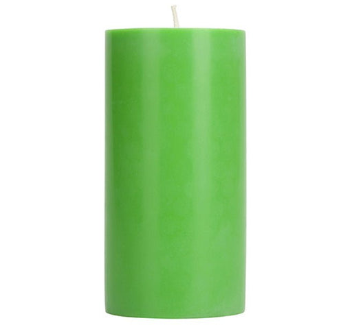 British Colour Standard - Solid Pillar Candle H15cm Grass Green Home & Kitchen