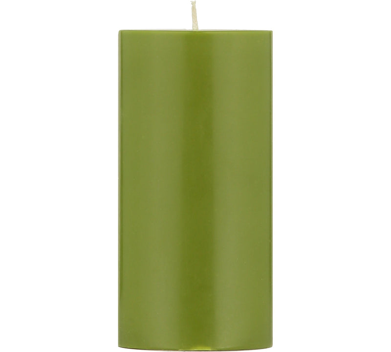 British Colour Standard - Solid Pillar Candle H15cm Olive Home & Kitchen