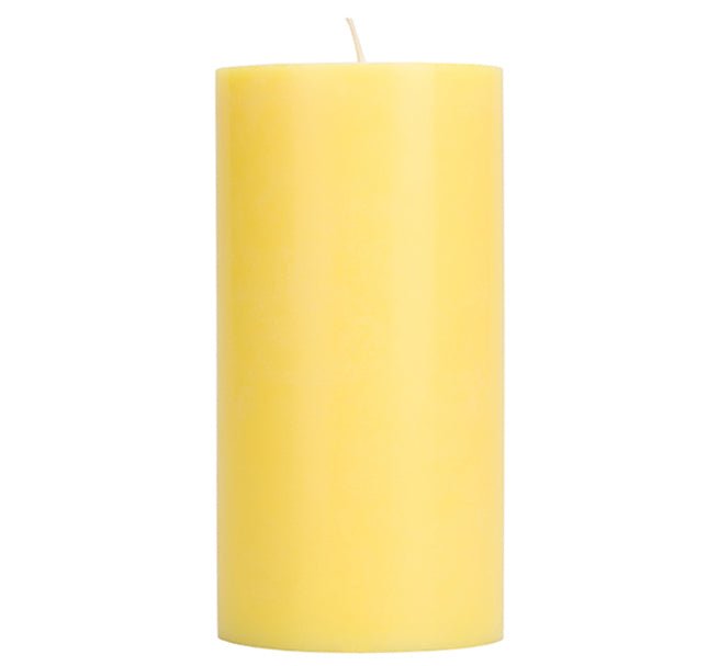 British Colour Standard - Solid Pillar Candle H15cm Primrose Home & Kitchen