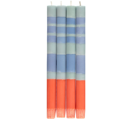 British Colour Standard - Striped Dinner Candle x4 Opaline - Pompadour - Rust Home & Kitchen