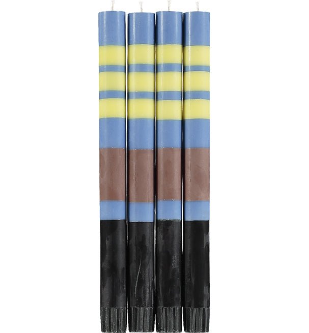 British Colour Standard - Striped Dinner Candle x4 Sax - Primose - Beige - Jet Home & Kitchen