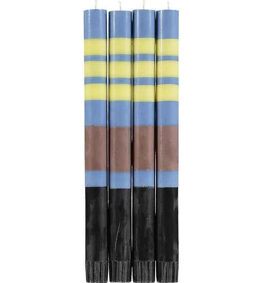 British Colour Standard - Striped Dinner Candle x4 Sax - Primose - Beige - Jet Home & Kitchen