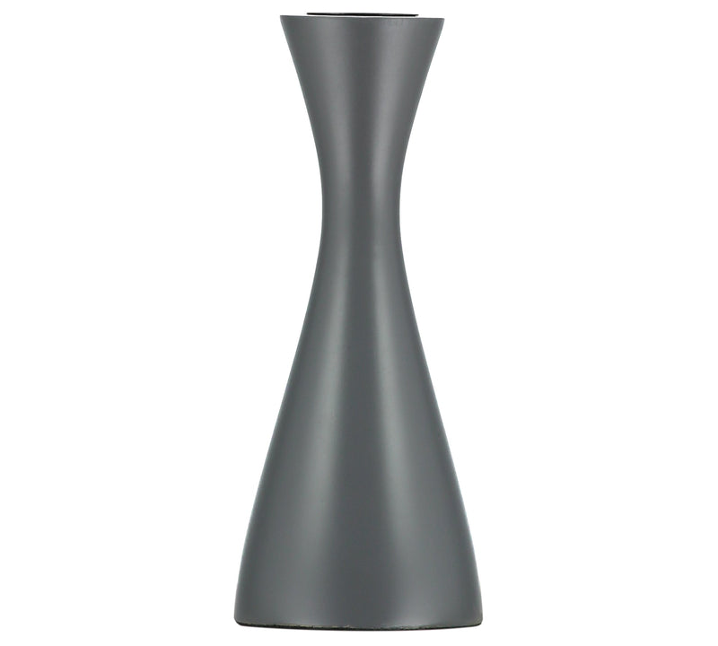 British Colour Standard - Wooden Candleholder Medium Gunmetal Grey Home & Kitchen