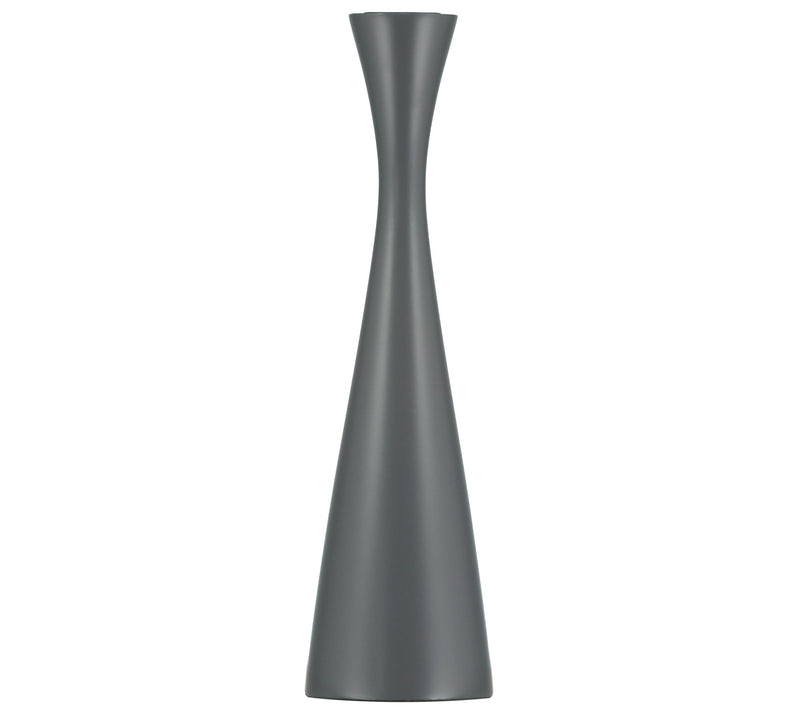British Colour Standard - Wooden Candleholder Tall Gunmetal Grey Home & Kitchen