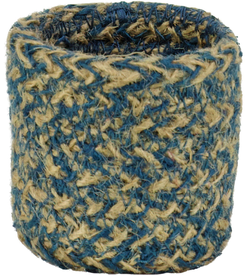 British Colour Standard - Woven Jute Napkin Rings x4 Cornflower Home & Kitchen