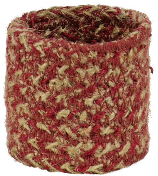 British Colour Standard - Woven Jute Napkin Rings x4 Guardsman's Red Home & Kitchen