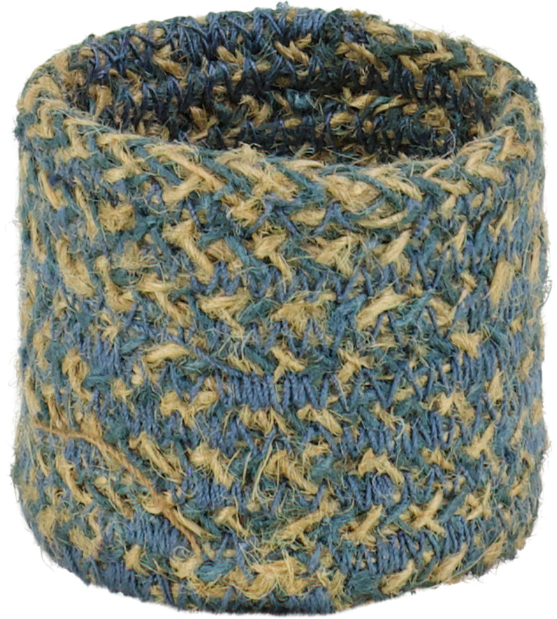 British Colour Standard - Woven Jute Napkin Rings x4 Gull Grey Home & Kitchen