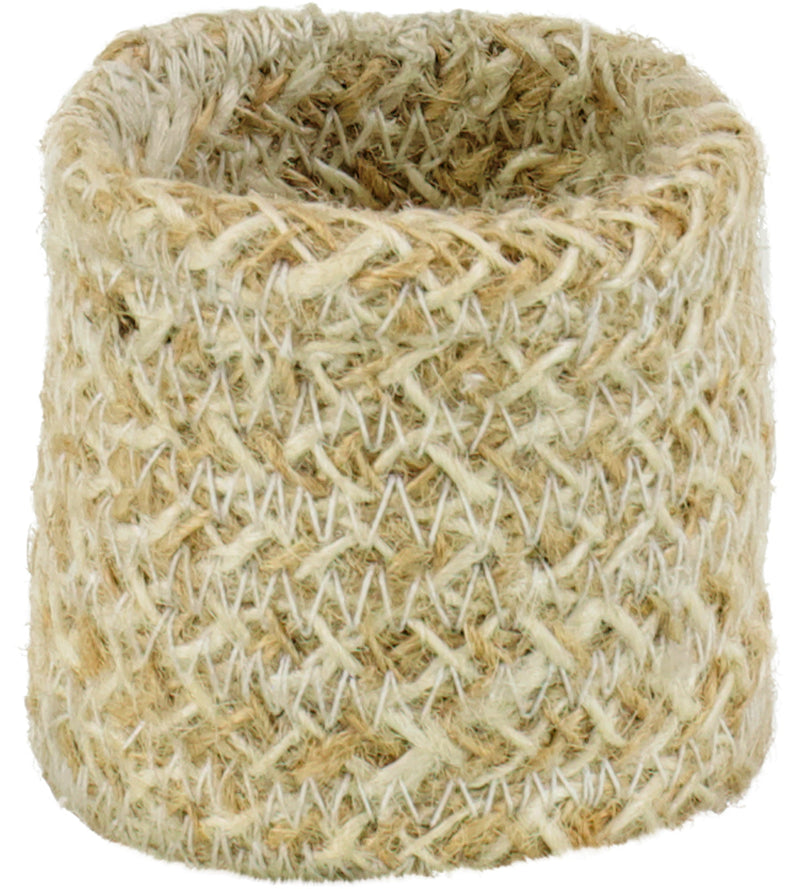 British Colour Standard - Woven Jute Napkin Rings x4 Pearl White Home & Kitchen