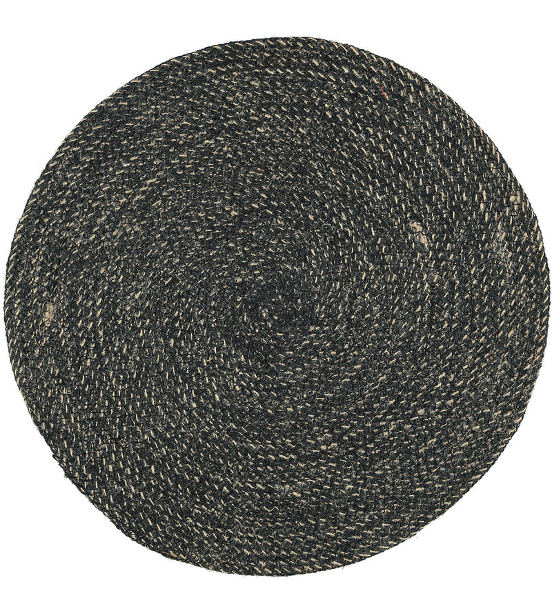 British Colour Standard - Woven Jute Round Placemat Jet Black Home & Kitchen