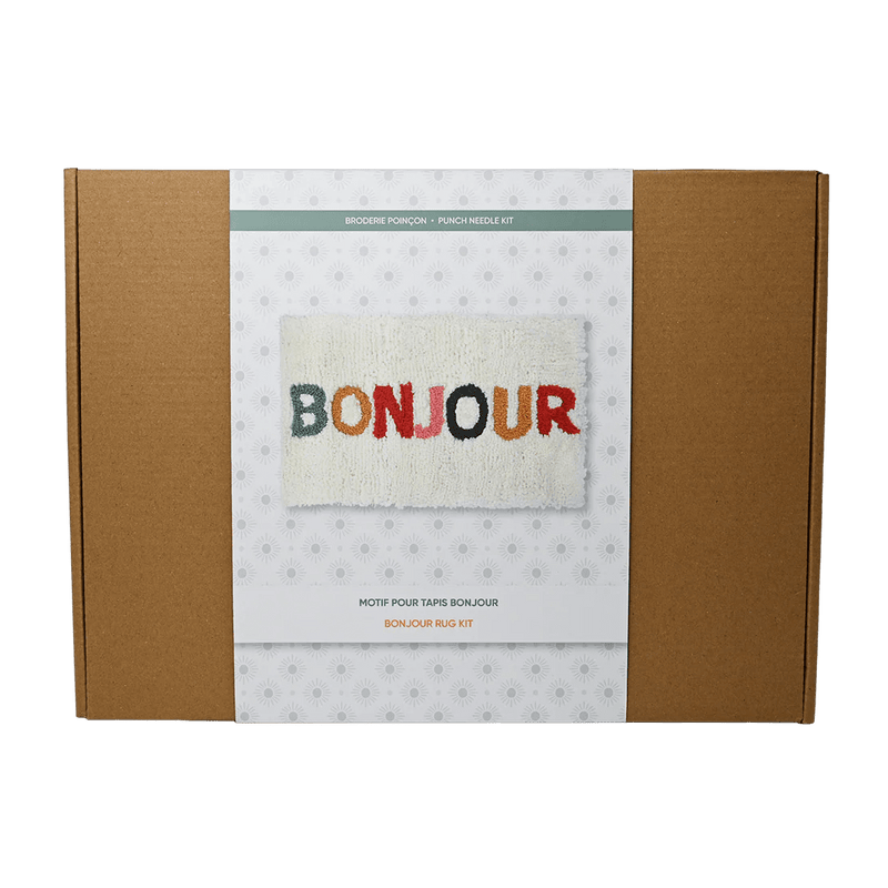 Broderie - BONJOUR PUNCH NEEDLE MAT KIT Arts & Crafts