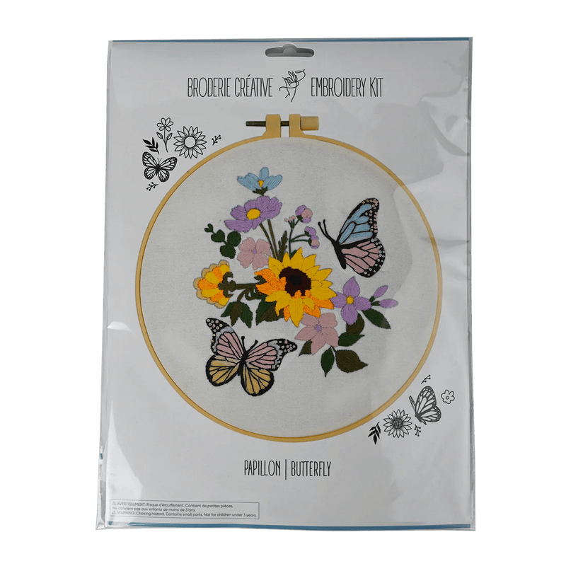 Broderie - BUTTERFLY EMBROIDERY KIT Arts & Crafts