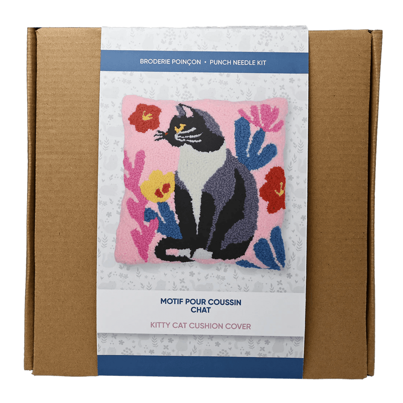 Broderie - CAT PUNCH NEEDLE CUSHION KIT Arts & Crafts