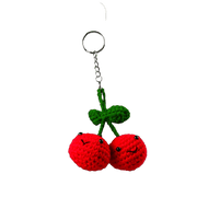 Broderie - CHERRIES KEYCHAIN DIY CROCHET KIT Arts & Entertainment
