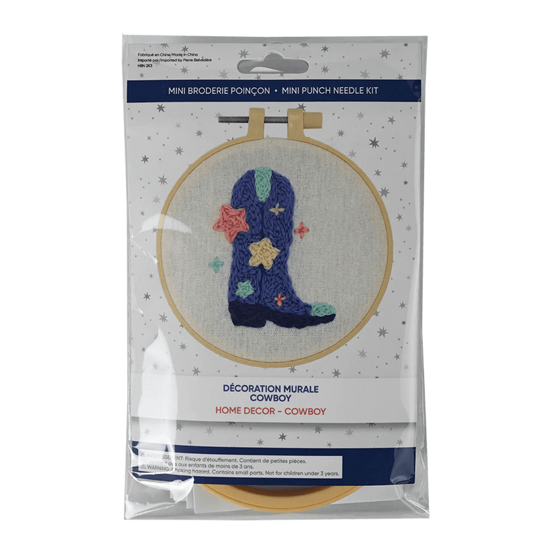 Broderie - COWBOY MINI PUNCH NEEDLE KIT Arts & Crafts