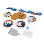 Broderie - DIAMOND ART DIY COASTER SET - CATS Arts & Entertainment