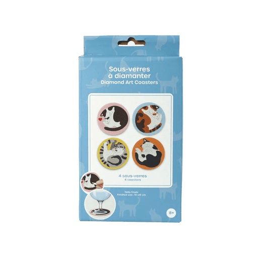 Broderie - DIAMOND ART DIY COASTER SET - CATS Arts & Entertainment