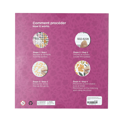 Broderie - DIAMOND ART DIY TRAY - FLOWERS Arts & Entertainment