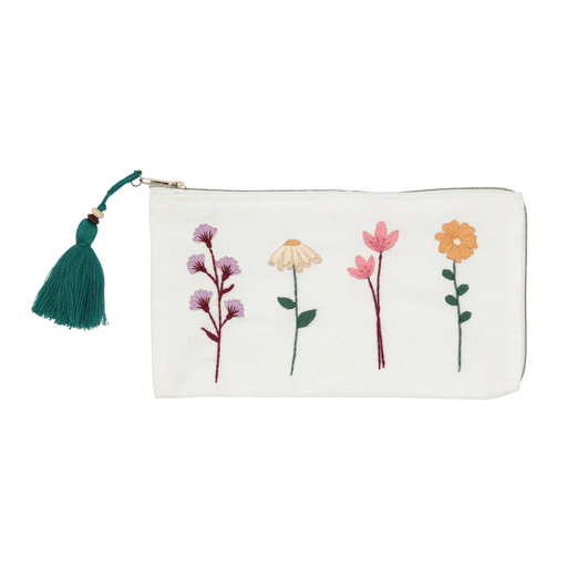 Broderie - FLOWER EMBROIDERY POUCH KIT Arts & Entertainment