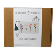 Broderie - FLOWER EMBROIDERY POUCH KIT Arts & Entertainment