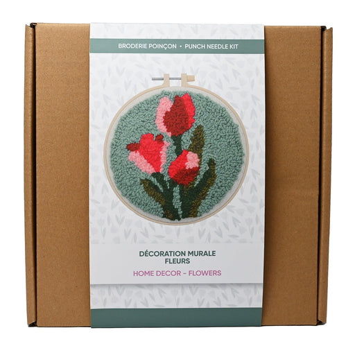 Broderie - FLOWER HOME DECOR PUNCH NEEDLE KIT Arts & Crafts