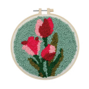 Broderie - FLOWER HOME DECOR PUNCH NEEDLE KIT Arts & Crafts