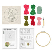 Broderie - FLOWER HOME DECOR PUNCH NEEDLE KIT Arts & Crafts