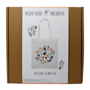Broderie - FLOWER TOTE BAG EMBROIDERY KIT Arts & Crafts