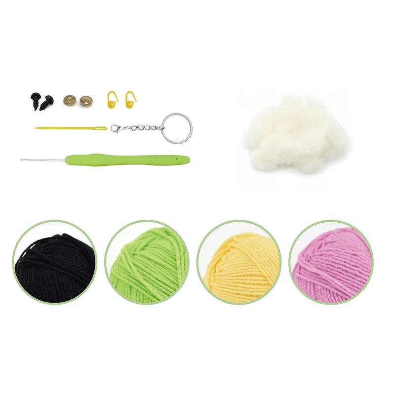 Broderie - HAPPY PINEAPPLE DIY CROCHET KEY RING KIT Arts & Crafts