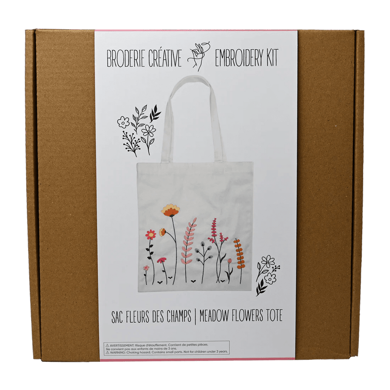 Broderie - MEADOW FLOWERS TOTE BAG EMBROIDERY KIT Arts & Crafts
