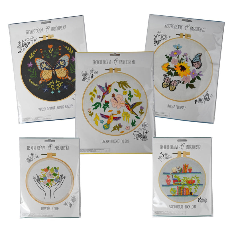 Broderie - MIDNIGHT BUTTERFLY EMBROIDERY KIT Toys & Games