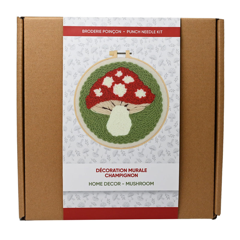 Broderie - MUSHROOM HOME DECOR PUNCH NEEDLE KIT Arts & Crafts