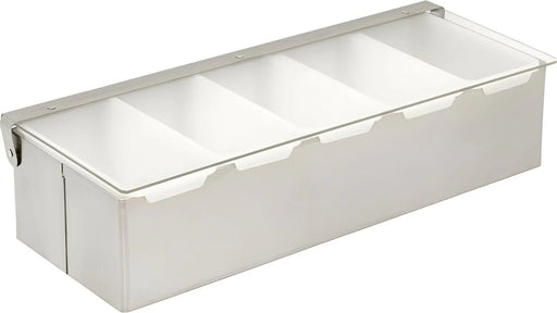 Browne - Bar Caddy - 5 - Condiment Tray - with Clear Plastic Lid - 14.8x5.5x3.5" / 37.6x14x8.9 cm Home & Kitchen