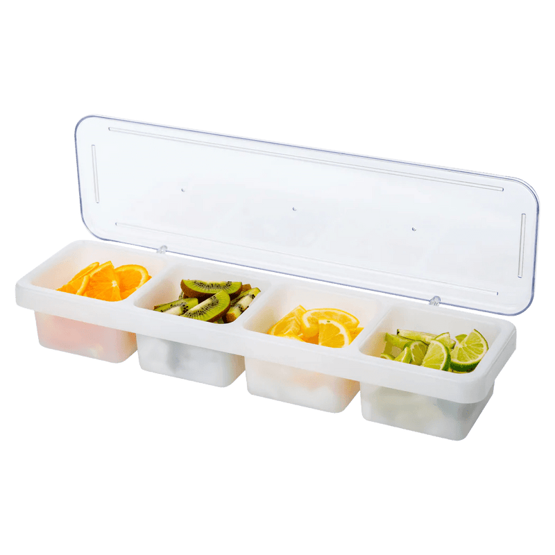 Browne - Bar Caddy Condiment Tray - 4 - Compartment with Cover - 600 mL Home & Kitchen