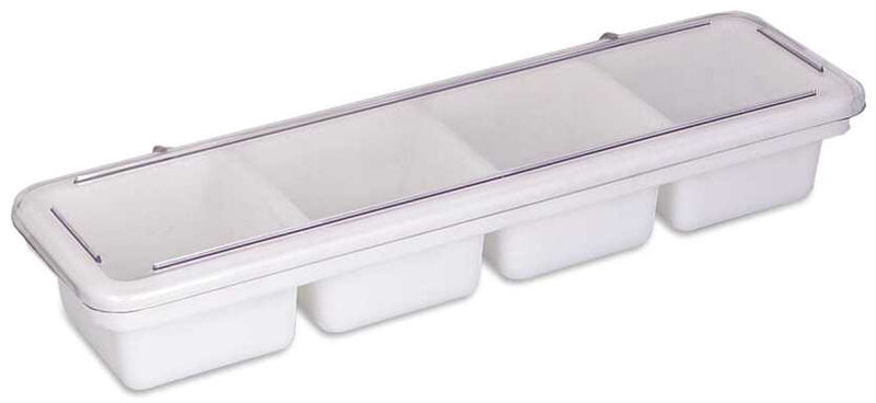 Browne - Bar Caddy Condiment Tray - 4 - Compartment with Cover - 600 mL Home & Kitchen
