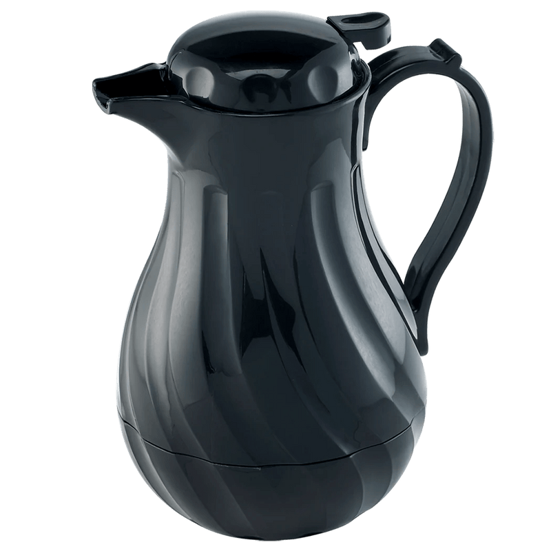 Browne - Beverage Server, Swirl Push Button, 40oz/1.2L, Black Home & Kitchen