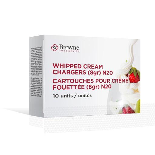 Browne - Cream Whipper Chargers - 8GR N20 (Nitrous Oxide) Box of 10 (SUB574357) Home & Kitchen