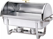 Browne - Economy Roll Top Chafer, 9qt/8.5L, 25.5x15.25x15"/64.8x38.7x38.1cm, 18/8 SS Home & Kitchen