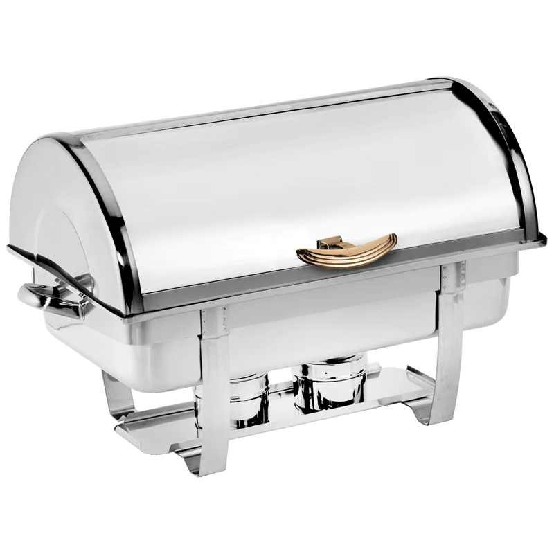 Browne - Economy Roll Top Chafer, 9qt/8.5L, 25.5x15.25x15"/64.8x38.7x38.1cm, 18/8 SS Home & Kitchen