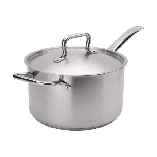 Browne - ELEMENTS Sauce Pan, w/Cover, 3.5qt/3.31L, 7.9x4.3"/20x11cm, SS, NSF Home & Kitchen
