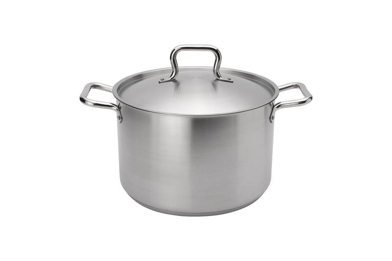 Browne - ELEMENTS Stock Pot, w/Cover, 12qt/11.25L, 11x7.3"/27.9x18.5cm, SS, NSF Home & Kitchen