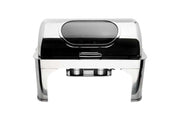 Browne - HARMONY Rectangle Chafer w/Nautilus Window Cover, Full Size, 9qt/8.5L, 26.5x21.5x17.5", SS Home & Kitchen