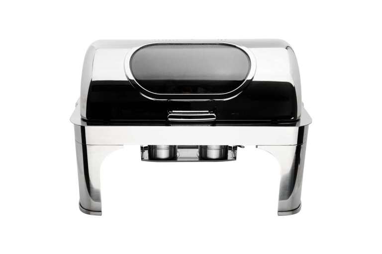 Browne - HARMONY Rectangle Chafer w/Nautilus Window Cover, Full Size, 9qt/8.5L, 26.5x21.5x17.5", SS Home & Kitchen