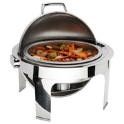 Browne - HARMONY Round Chafer with Roll Top Cover,7qt/6.6L, 22.5x20"/57.2x50.8cm, SS, Mirror Finish Home & Kitchen