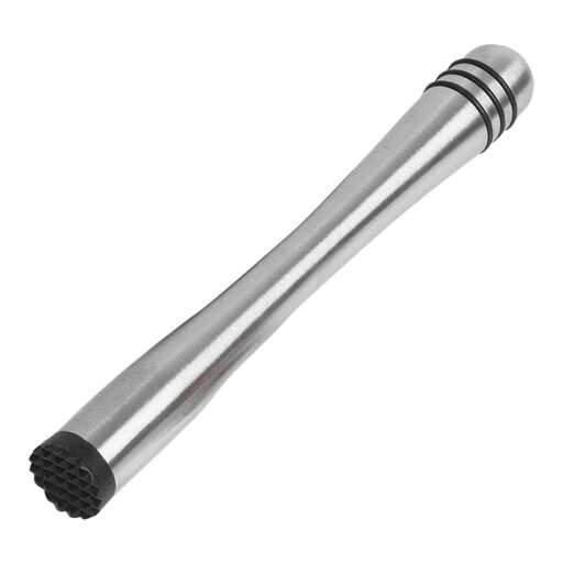 Browne - Muddler, w/Black Rings & Base, 8.5x1"/21.6x2.5cm, SS, Satin Finish Home & Kitchen