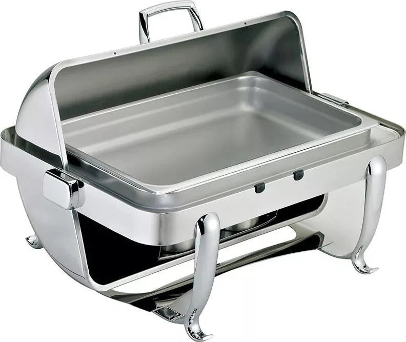 Browne - OCTAVE Rectangular Chafer, Full Size, Dripless, w/Roll top cover, 9qt/8.5L, 26.5x21.5x16", SS Home & Kitchen