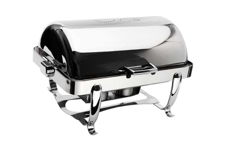 Browne - OCTAVE Rectangular Chafer, Full Size, Dripless, w/Roll top cover, 9qt/8.5L, 26.5x21.5x16", SS Home & Kitchen