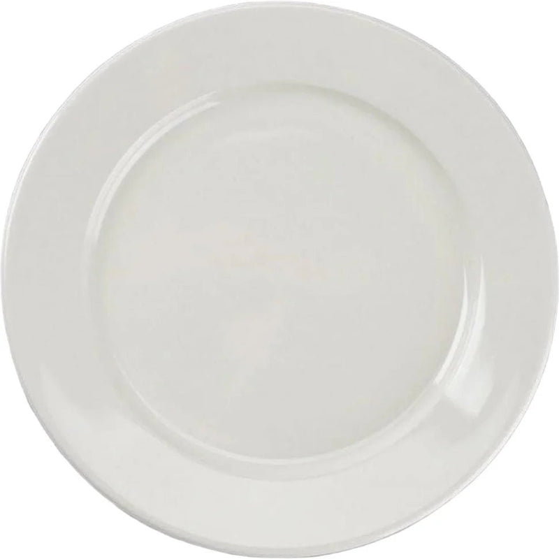 Browne - PALM Dessert Plate, 7.125"/18.1cm, Wide Rim, Porcelain, White Home & Kitchen