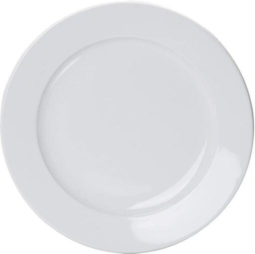 Browne - PALM Dinner Plate, 10.5"/26.7cm, Wide Rim, Porcelain, White Home & Kitchen