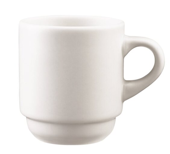Browne - PALM Espresso Stacking Cup, 3.5oz/102ml, 2.1x2.5"/5.3x6.4cm, Porcelain, White Home & Kitchen