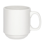 Browne - PALM Mug 11.7oz/345ml, 3.25x3.625"/8.3x9.2cm, Porcelain, White Home & Kitchen